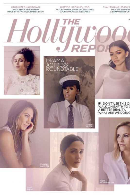 JENNIFER ANISTON, ZENDYA, REESE WITHERSPOON and HELENA BONHAM CARTER in The Hollywood Reporter, June 2020