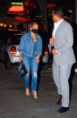 JENNIFER LOPEZ and Alex Rodriguez Out for Dinner in New York 09/08/2020