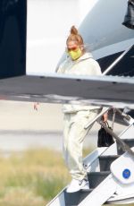 JENNIFER LOPEZ Leaves Her Private Jet in Los Angeles 09/09/2020