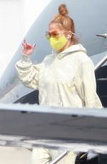JENNIFER LOPEZ Leaves Her Private Jet in Los Angeles 09/09/2020