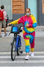 JENNIFER LOPEZ Oot for a Bike Ride in New York 09/07/2020