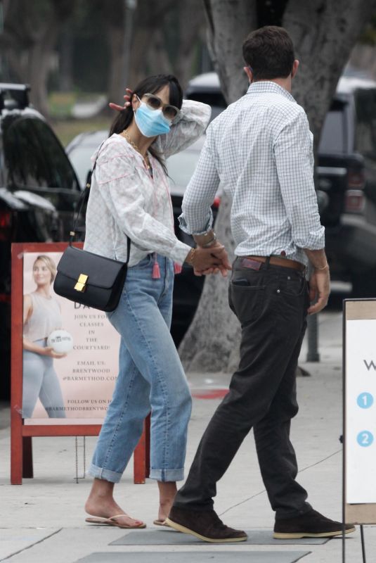 JORDANA BREWSTER and Andrew Form Out in Santa Monica 09/21/2020