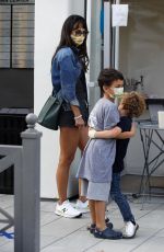 JORDANA BREWSTER in Shorts at Blue Bottle Coffee in Brentwood 09/24/2020