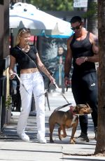 JOSIE CANSECO Out with Her Dog in Los Angeles 09/01/2020