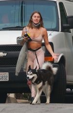 JULIANNE HOUGH in Tights Out with Her Dog in Los Angeles 09/11/2020