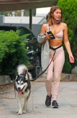 JULIANNE HOUGH in Tights Out with Her Dog in Los Angeles 09/11/2020