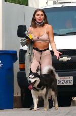JULIANNE HOUGH in Tights Out with Her Dog in Los Angeles 09/11/2020