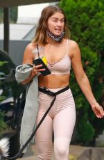 JULIANNE HOUGH in Tights Out with Her Dog in Los Angeles 09/11/2020