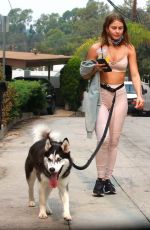 JULIANNE HOUGH in Tights Out with Her Dog in Los Angeles 09/11/2020