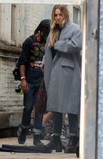 KALEY CUOCO on the Set of The Flight Attendant in Long Island City 09/21/2020