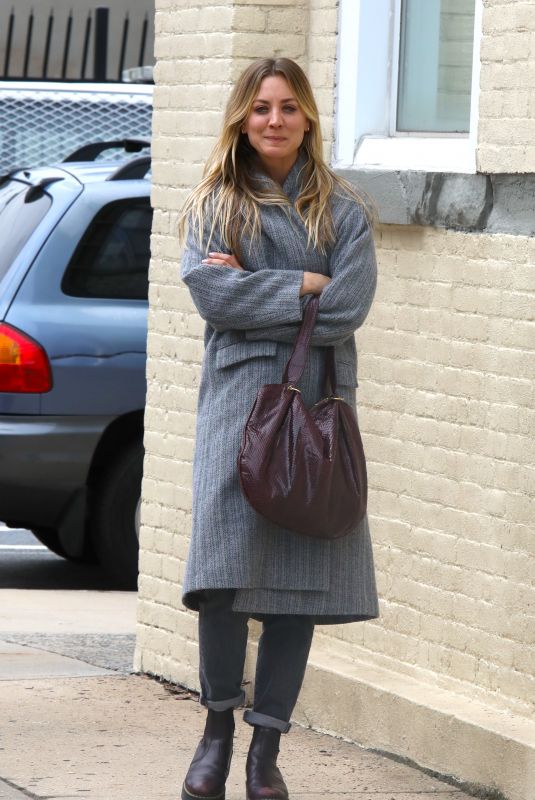 KALEY CUOCO on the Set of The Flight Attendant in Long Island City 09/21/2020