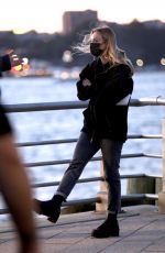 KALEY CUOCO on the Set of The Flight Attendant in New York 09/14/2020