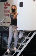 KALEY CUOCO on the Set of The Flight Attendant in New York 09/14/2020