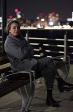 KALEY CUOCO on the Set of The Flight Attendent in New York 09/11/2020
