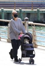 KALEY CUOCO Out with Her Dog at Manhattan