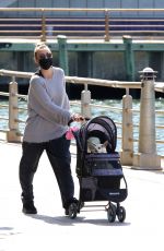 KALEY CUOCO Out with Her Dog at Manhattan