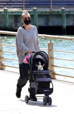 KALEY CUOCO Out with Her Dog at Manhattan