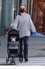 KALEY CUOCO Out with Her Dog at Manhattan