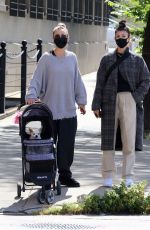 KALEY CUOCO Out with Her Dog at Manhattan