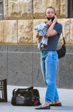 KALEY CUOCO Out with Her Dog Dumpy in New York 09/27/2020