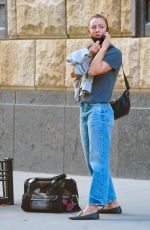 KALEY CUOCO Out with Her Dog Dumpy in New York 09/27/2020
