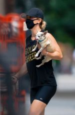 KALEY CUOCO Out with Her Dog in New York 09/15/2020