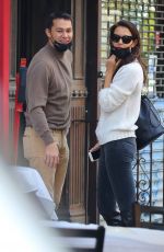 KATIE HOLMES and Emilio Vitolo Jr. Kissing Outside His Restaurant in New York 09/18/2020