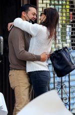 KATIE HOLMES and Emilio Vitolo Jr. Kissing Outside His Restaurant in New York 09/18/2020