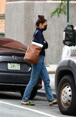KATIE HOLMES Out in New York 09/15/2020