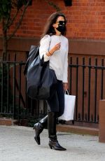 KATIE HOLMES Out in New York 09/18/2020