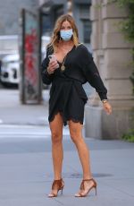 KELLY BENSIMON in a Short Black Dress Out in New York 09/14/2020