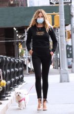 KELLY BENSIMON Out with Her Dog Fluffy in New York 09/13/2020