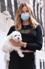 KELLY BENSIMON Out with Her Dog Fluffy in New York 09/13/2020