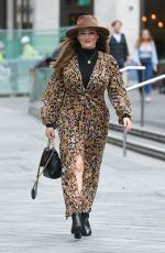 KELLY BROOK Arrives at Global Studios in London 09/04/2020