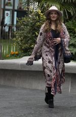 KELLY BROOK Arrives at Heart Radio in London 09/03/2020