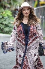 KELLY BROOK Arrives at Heart Radio in London 09/03/2020