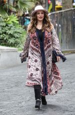 KELLY BROOK Arrives at Heart Radio in London 09/03/2020
