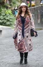 KELLY BROOK Arrives at Heart Radio in London 09/03/2020