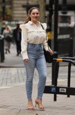 KELLY BROOK Arrives at Heart Radio in London 09/08/2020