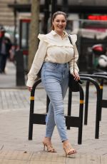 KELLY BROOK Arrives at Heart Radio in London 09/08/2020