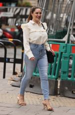 KELLY BROOK Arrives at Heart Radio in London 09/08/2020