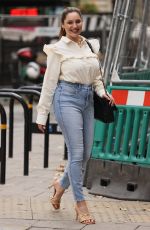 KELLY BROOK Arrives at Heart Radio in London 09/08/2020