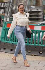 KELLY BROOK Arrives at Heart Radio in London 09/08/2020
