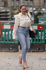 KELLY BROOK Arrives at Heart Radio in London 09/08/2020