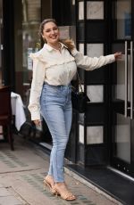 KELLY BROOK Arrives at Heart Radio in London 09/08/2020