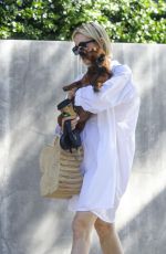 KELLY RUTHERFORD Out with Her Dog in Beverly Hills 09/07/2020