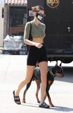 KENDALL JENNER in Tights Out with Her Dog in Malibu 09/23/2020