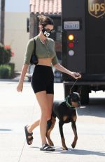 KENDALL JENNER in Tights Out with Her Dog in Malibu 09/23/2020
