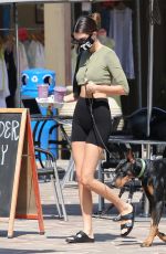KENDALL JENNER in Tights Out with Her Dog in Malibu 09/23/2020