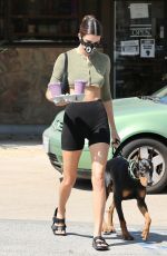 KENDALL JENNER in Tights Out with Her Dog in Malibu 09/23/2020